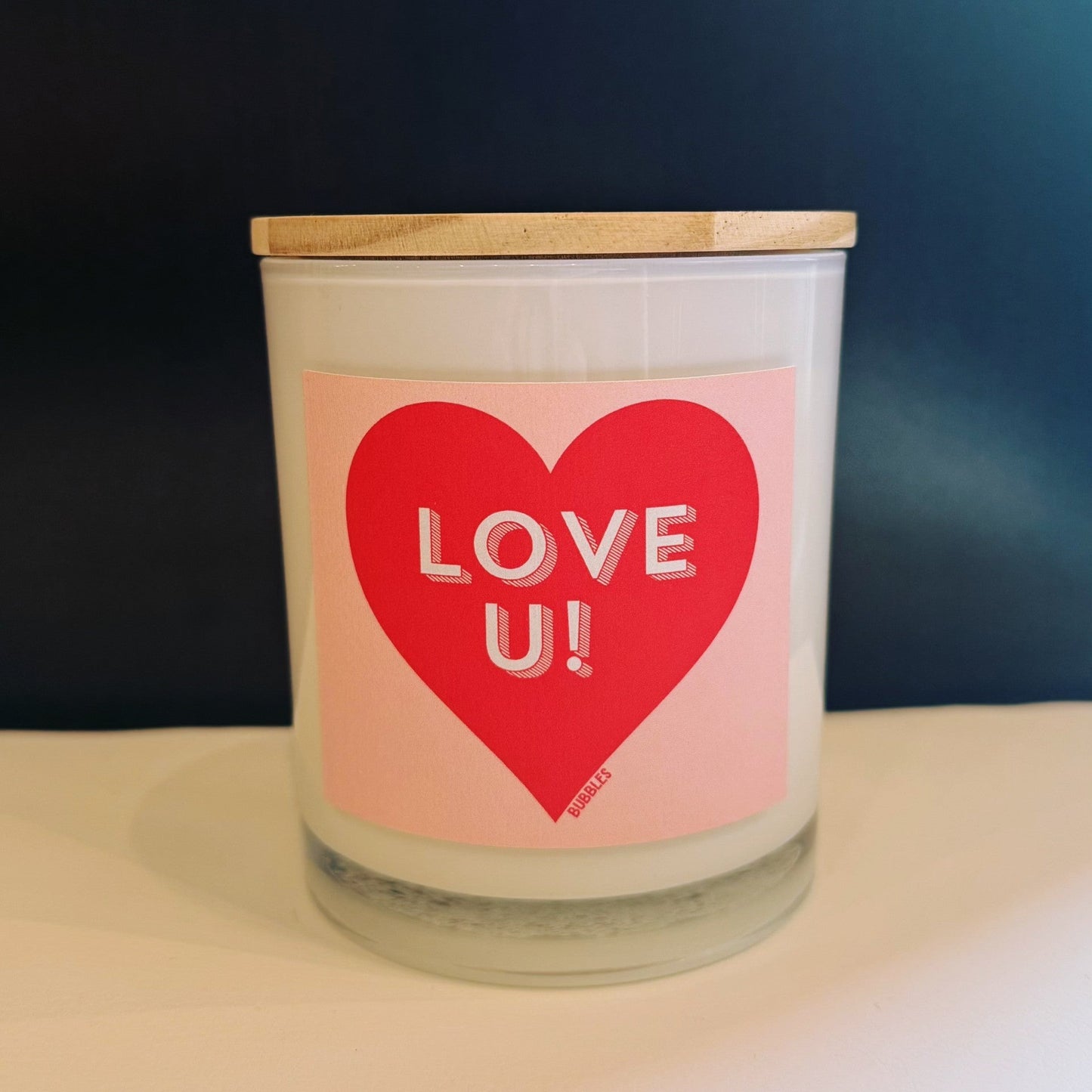 Valentines Love U Candle