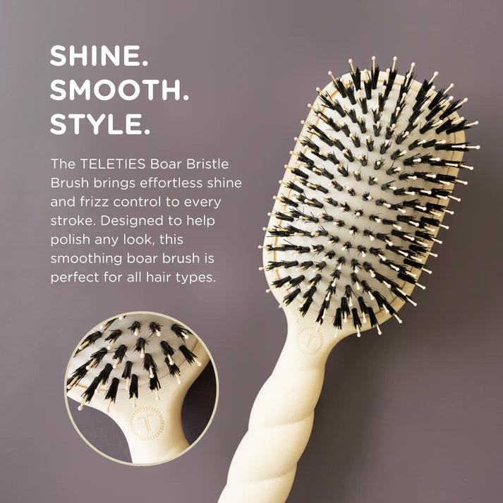 Teleties Boar Bristle Hair Brush