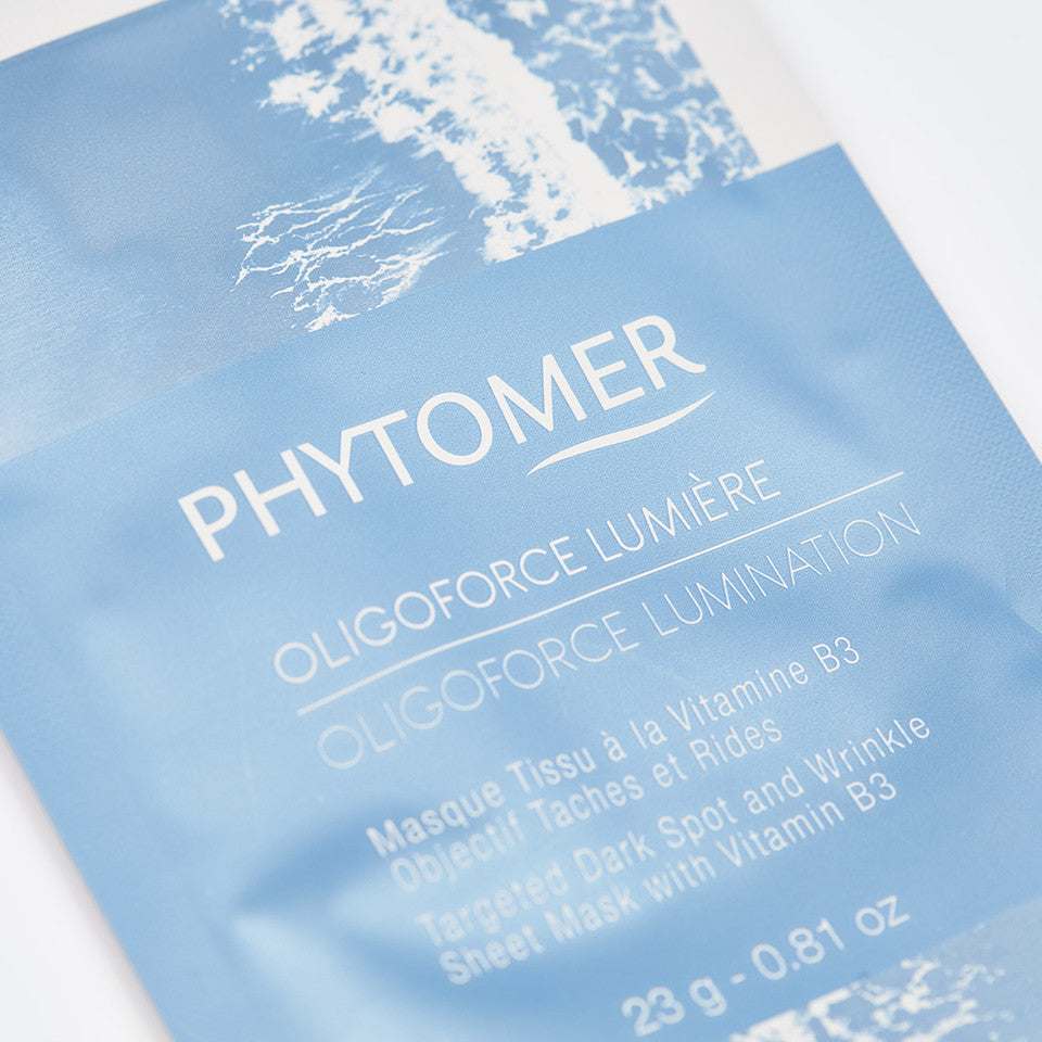 OLIGOFORCE LUMINATION Targeted Dark Spot and Wrinkle Sheet Mask with Vitamin B3