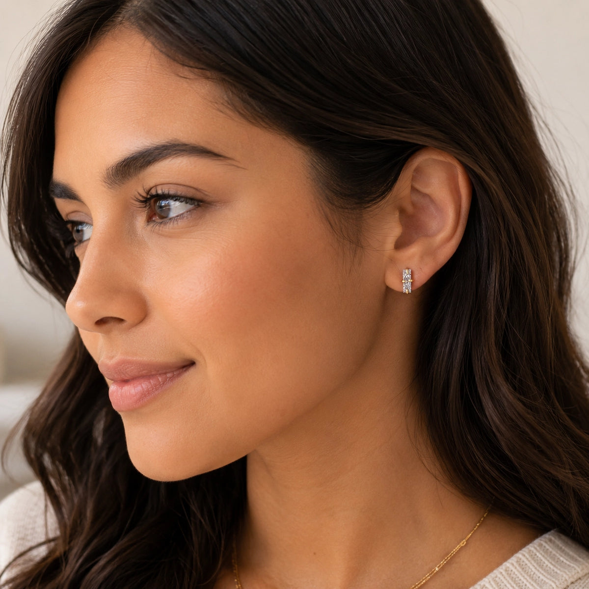 Silver Bar Druzy Earrings