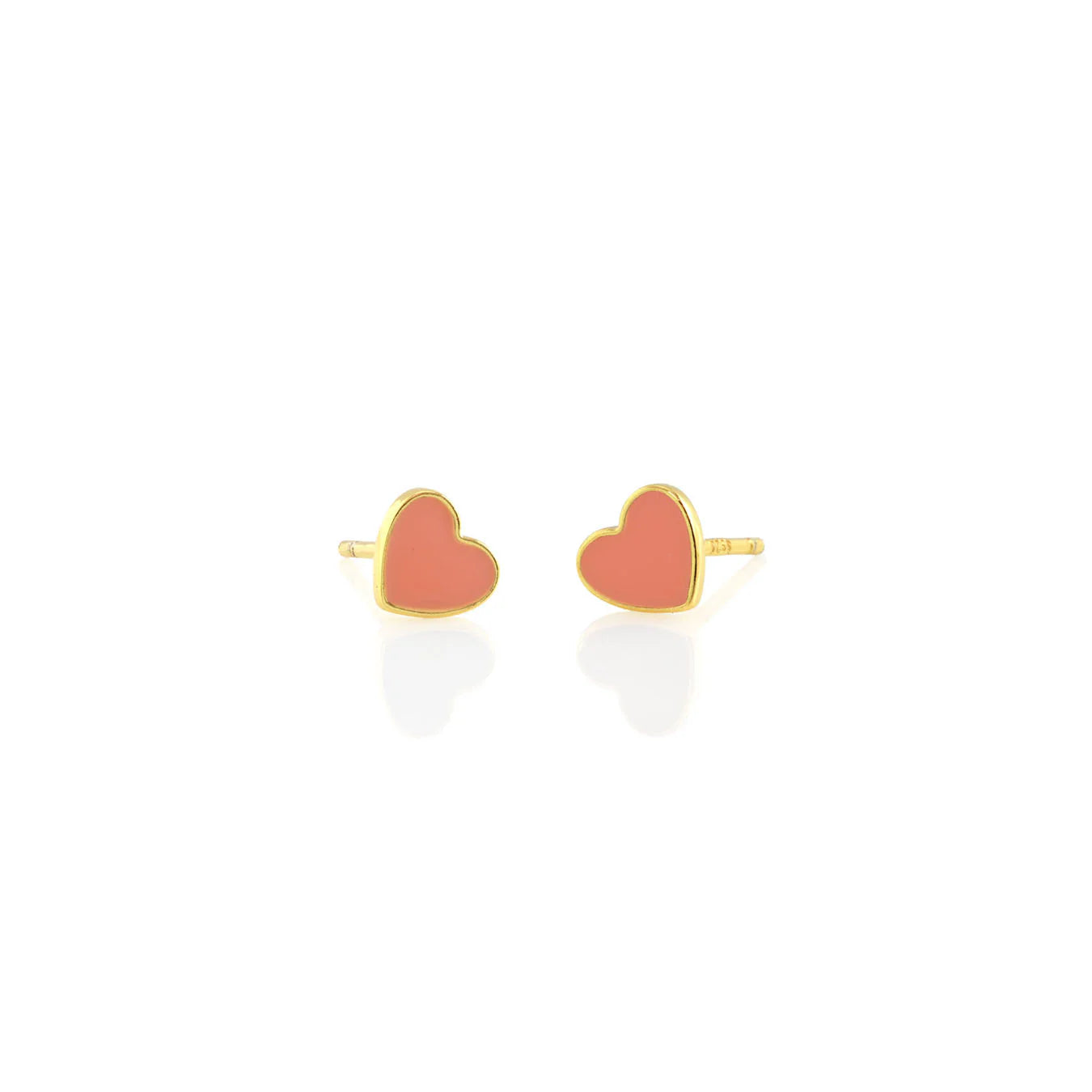 Petite Heart Enamel Stud Earrings