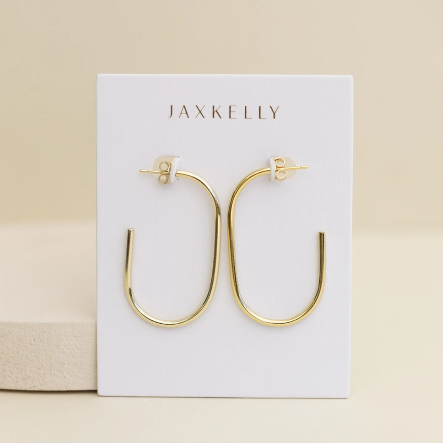 Gold Large Open Hoop Earrings