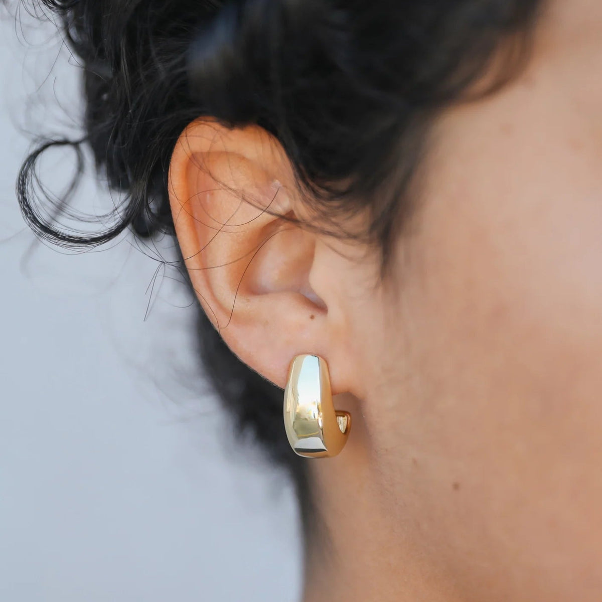 Bold Drop Hoop Earrings