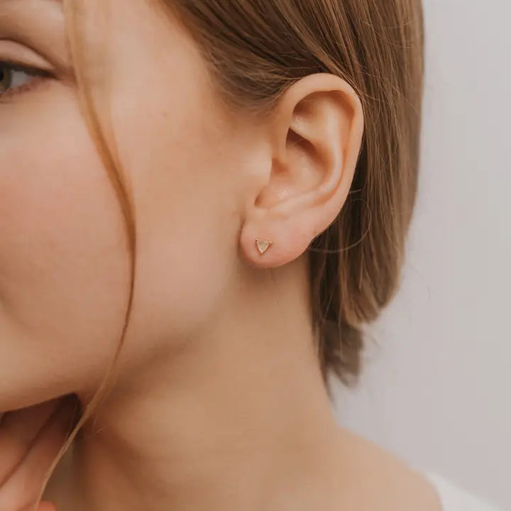 Energy Gem Earrings - Rose Quartz Mini