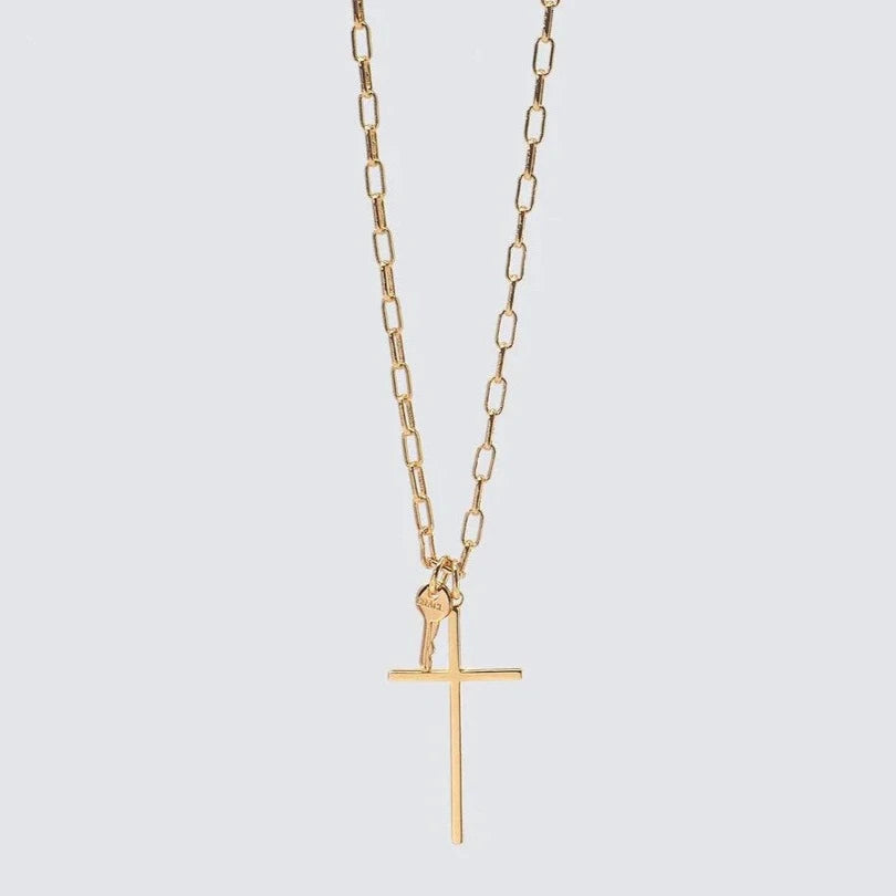 Cross and Mini Key Necklace