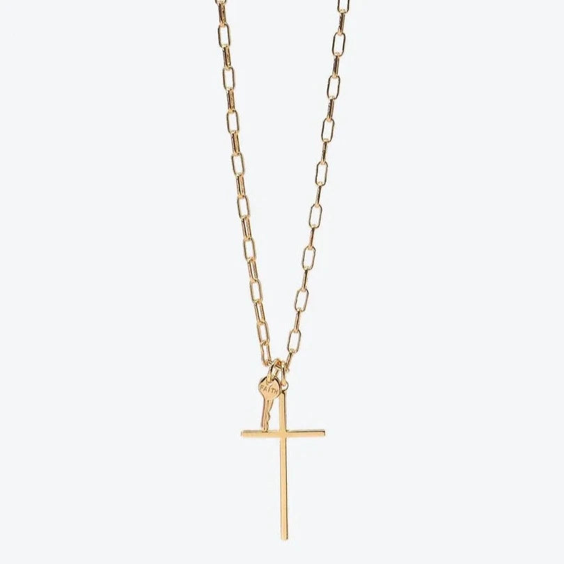 Cross and Mini Key Necklace