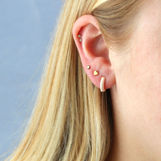 Titanium Flat Back Stud Earring