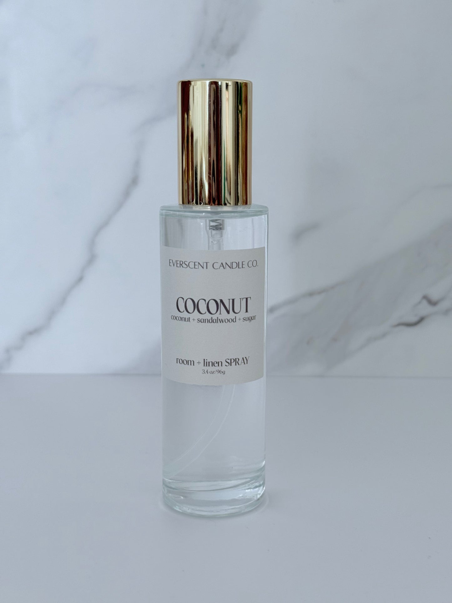 Room + Linen Spray - Clear Glass/Gold Lid