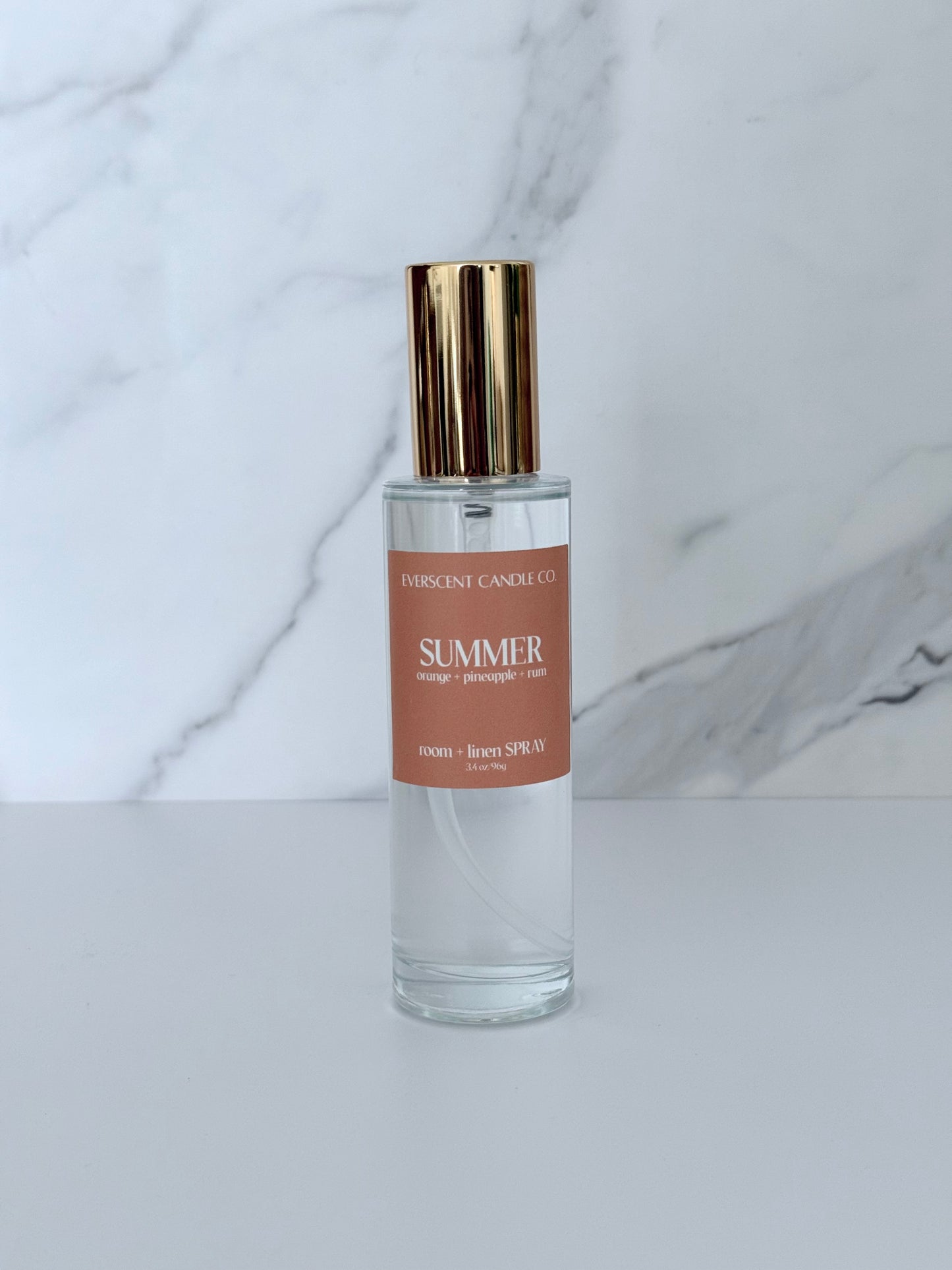 Room + Linen Spray - Clear Glass/Gold Lid