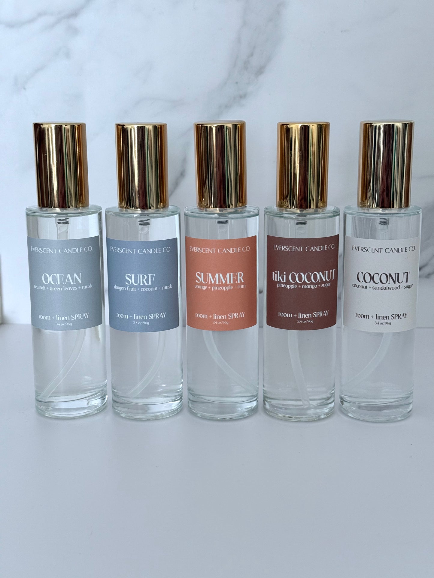 Room + Linen Spray - Clear Glass/Gold Lid