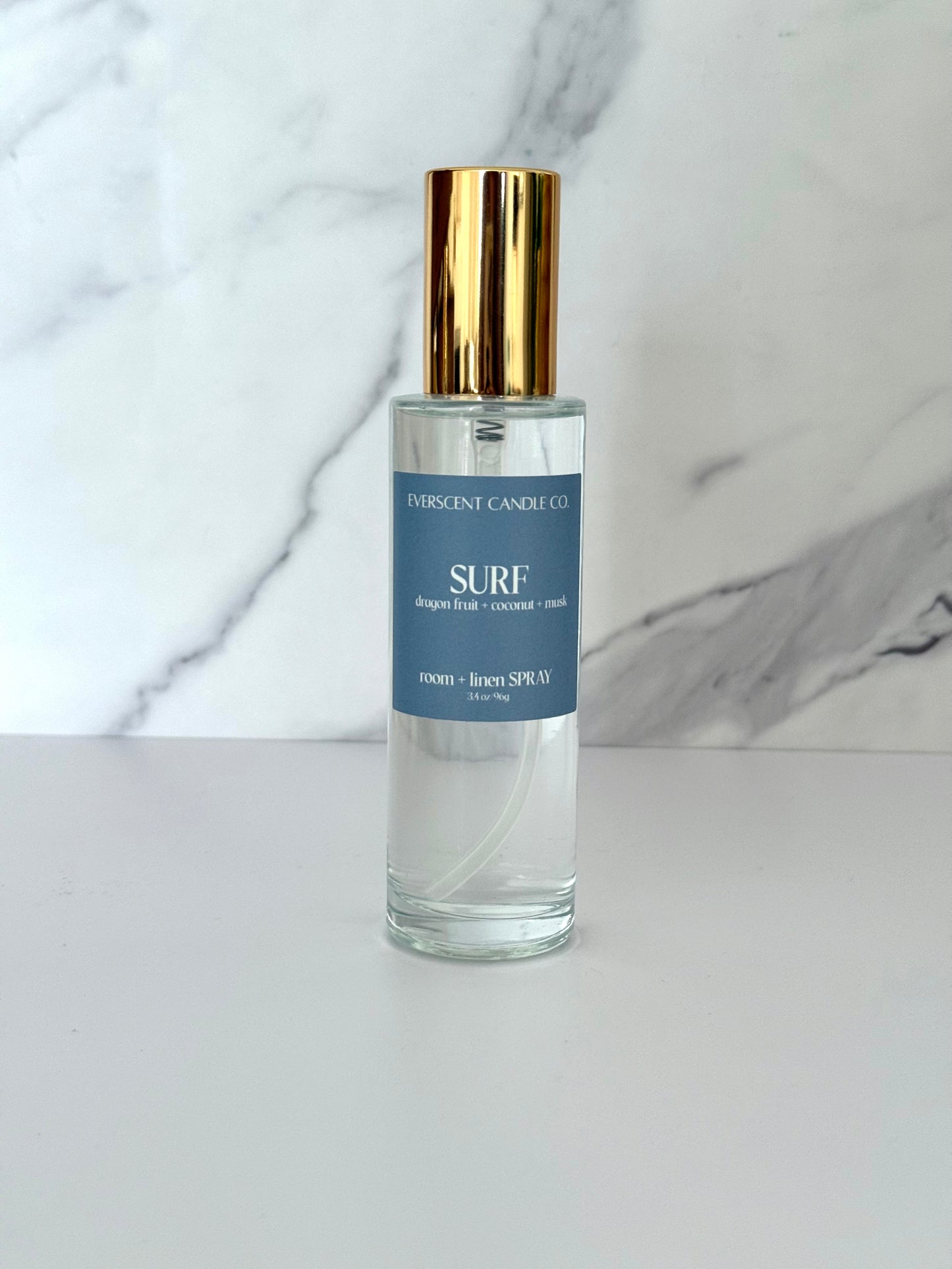 Room + Linen Spray - Clear Glass/Gold Lid