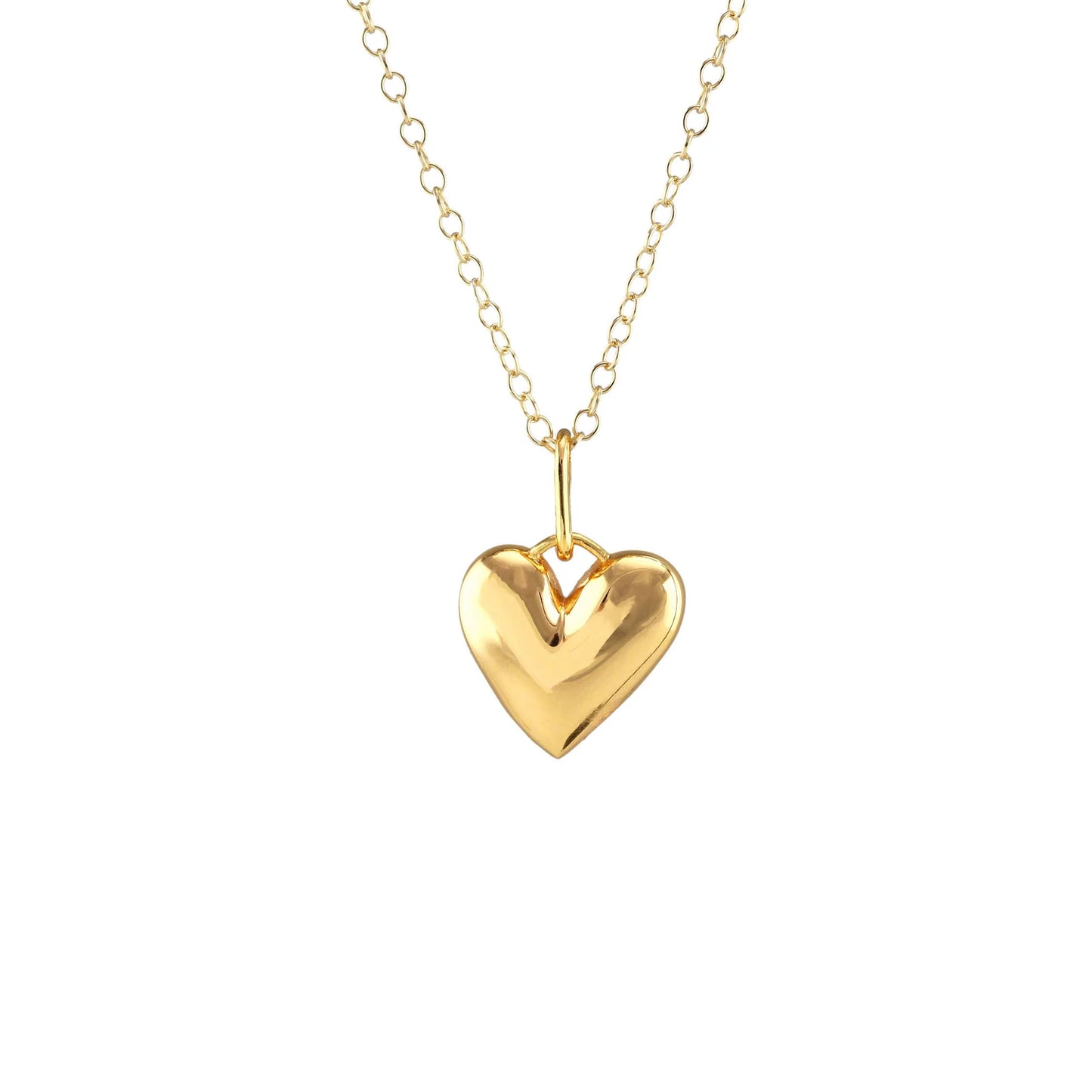 Puffy Heart Charm Necklace