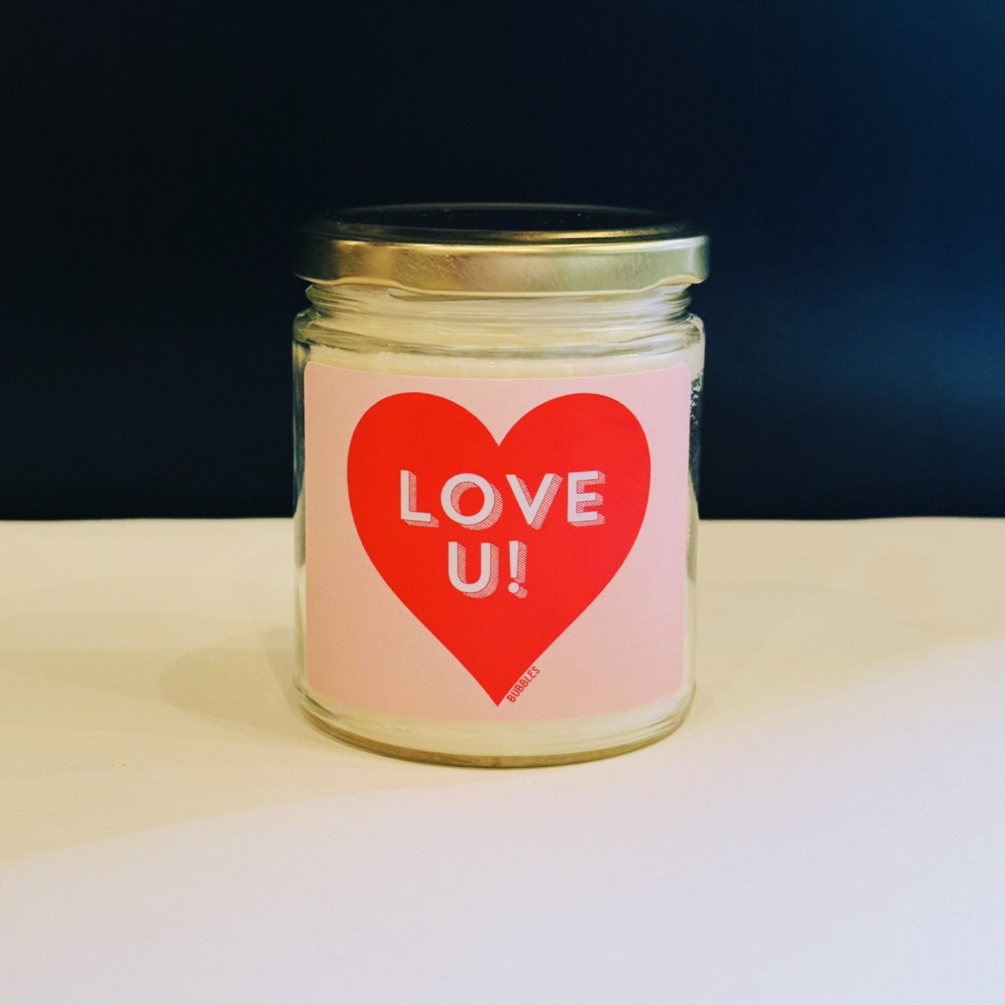 Valentines Love U Candle