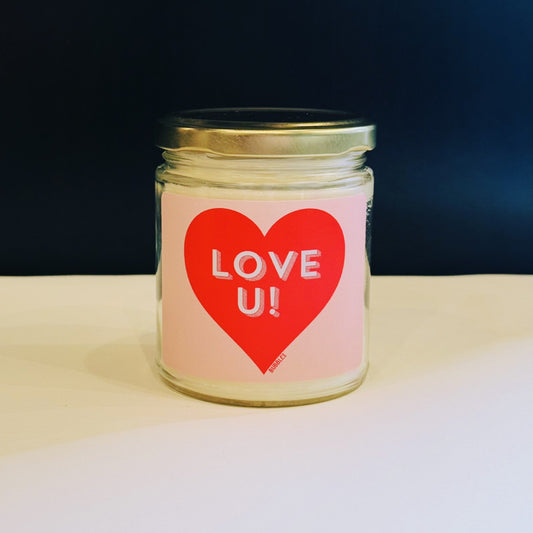 Valentines Love U Candle
