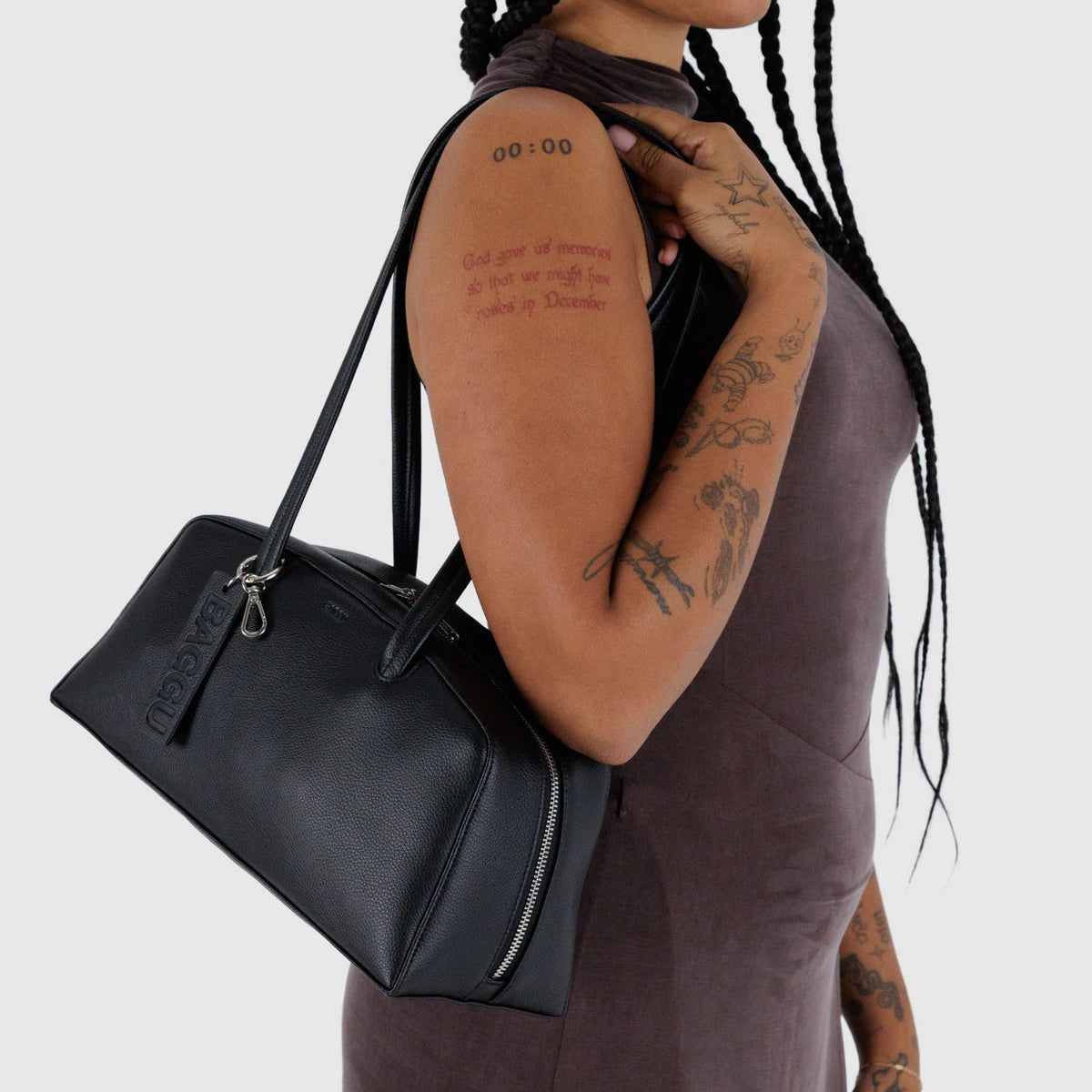 Recycled Leather Bowler Bag