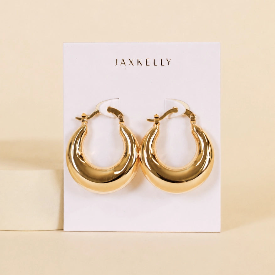 Sculptural Wide Hoop Earrings
