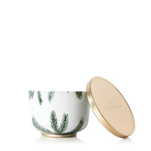 Frasier Fir Candle Tin with Gold Lid