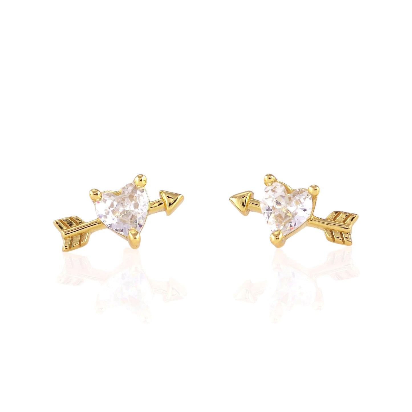 Cupid's Heart Stud Earrings