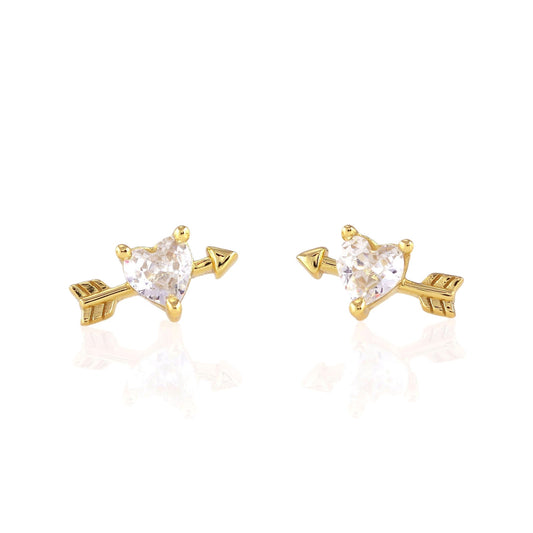 Cupid's Heart Stud Earrings