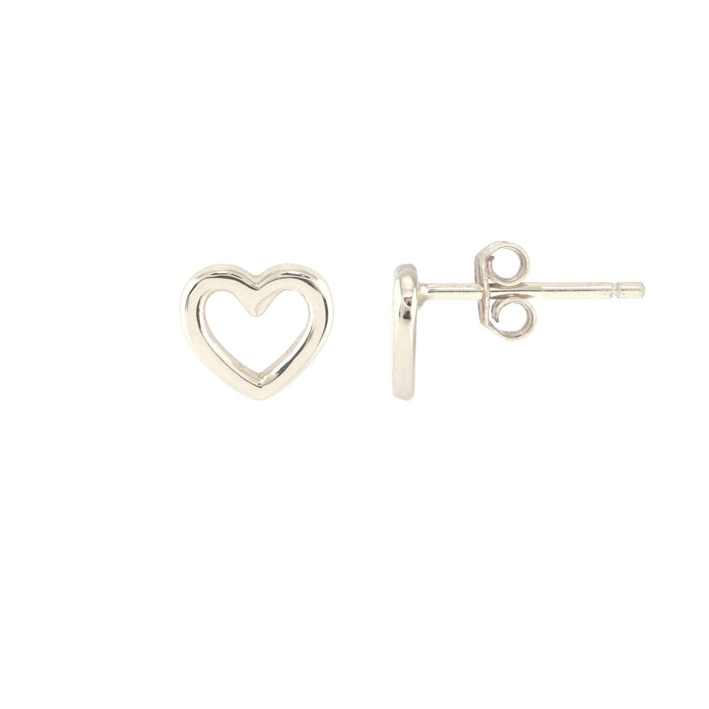 Heart Outline Stud Earrings